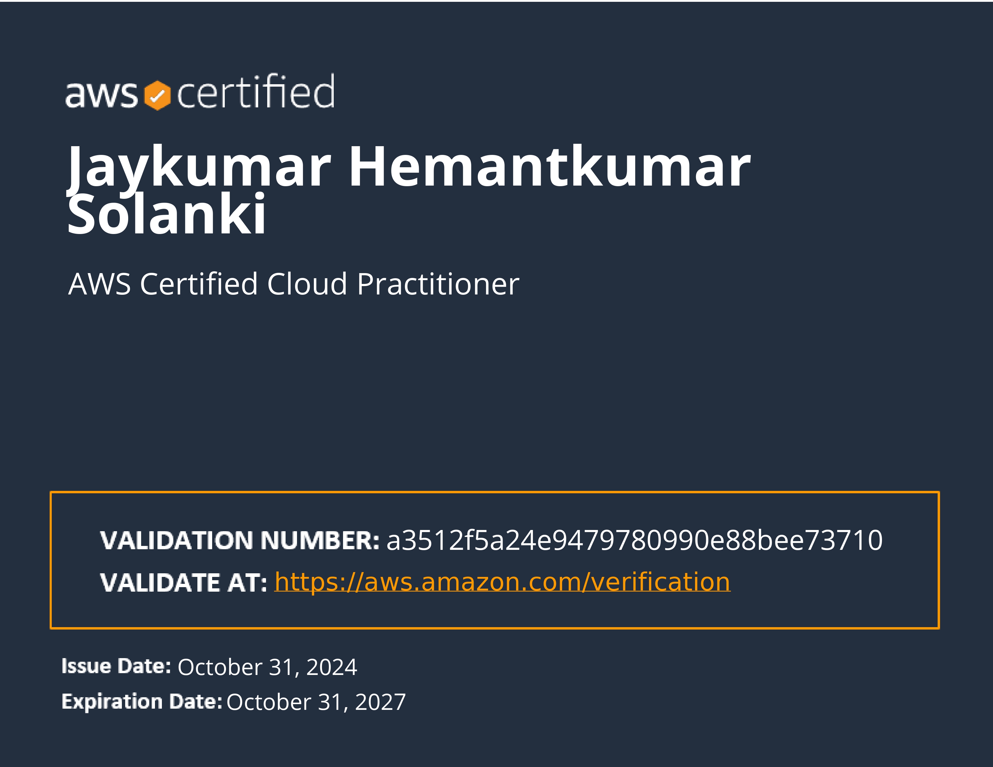 AWS Certificate